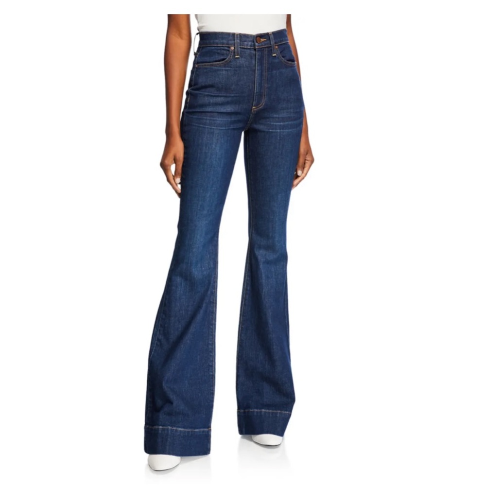 Alice and Olivia Beautiful high rise bell bottom Jean